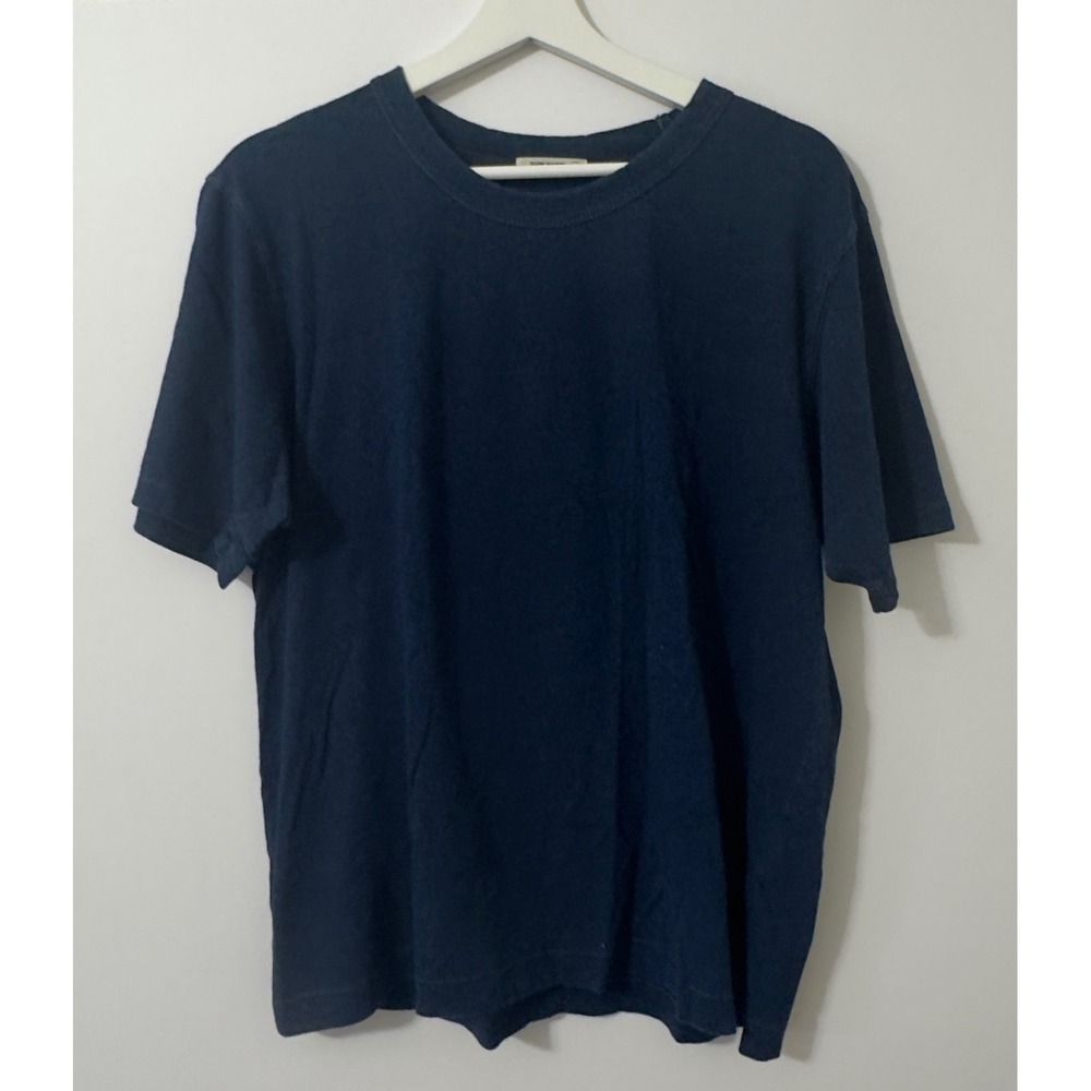 Buck Mason Crewneck T-Shirt Mens Large Navy Blue Cotton